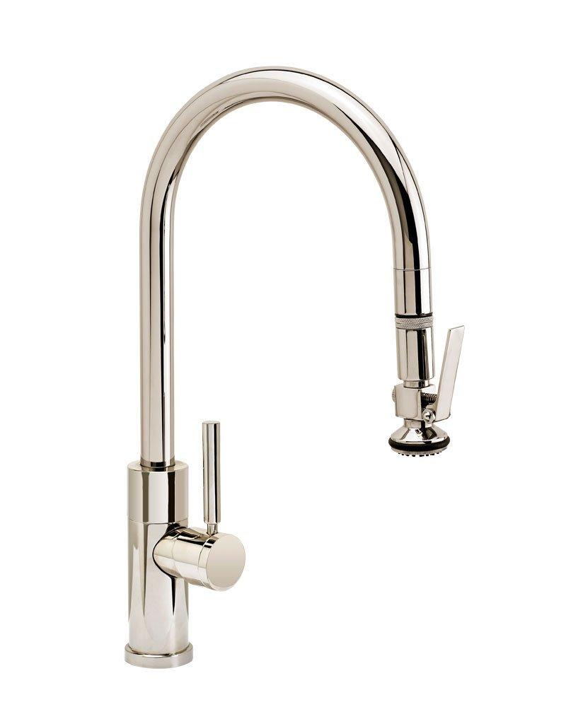 Waterstone Polished Nickel Pull Down Kitchen Faucet 