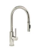 Waterstone Polished Nickel Single Handle Pull Down Kitchen Faucet 