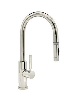 Single Handle Pull Down Bar Faucet in Polished Nickel