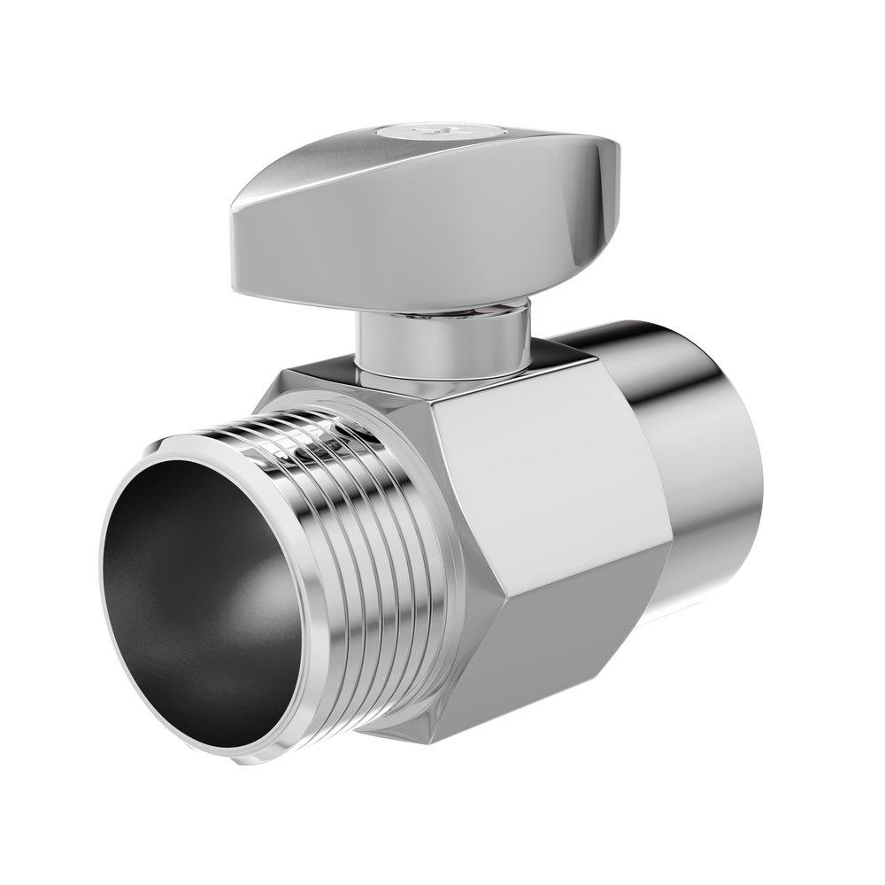 Jones Stephens Chrome Plated FIPS x MIPS Volume Control Valve 