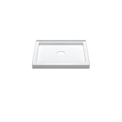 36 in. x 36 in. Shower Base with Center Drain in White
