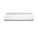 60 in. x 32 in. Shower Base with Left Drain in White