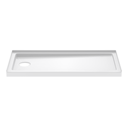 60 in. x 30 in. Shower Base with Left Drain in White