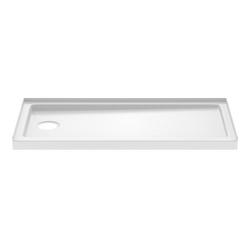 60 in. x 30 in. Shower Base with Left Drain in White
