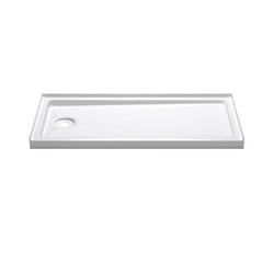 60 in. x 30 in. Shower Base with Left Drain in White