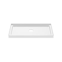 48 in. x 34 in. Shower Base with Center Drain in White