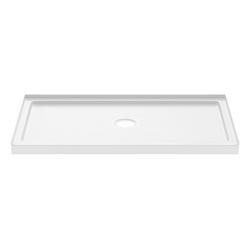 60 in. x 36 in. Shower Base with Center Drain in White