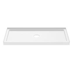 60 in. x 36 in. Shower Base with Center Drain in White
