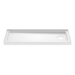 60 in. x 30 in. Shower Base with Right Drain in White
