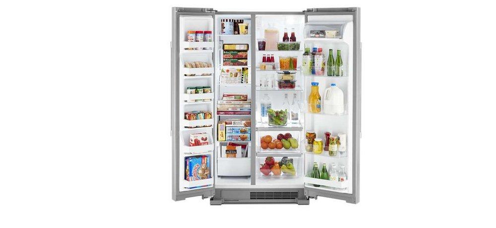 Maytag Fingerprint Resistant Stainless Steel 35-7/8 in. 15.32 cu. ft. Side-By-Side Refrigerator 
