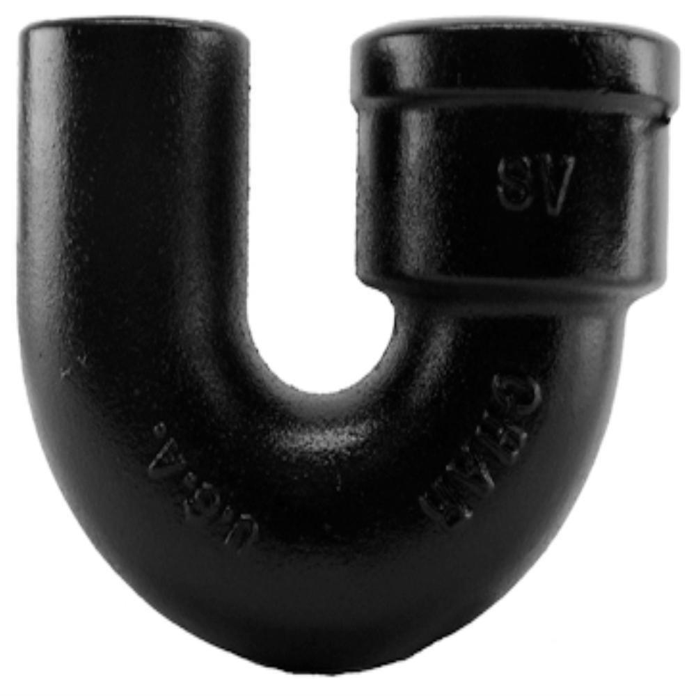 Black Spigot x Hub Cast Iron Return Bend 