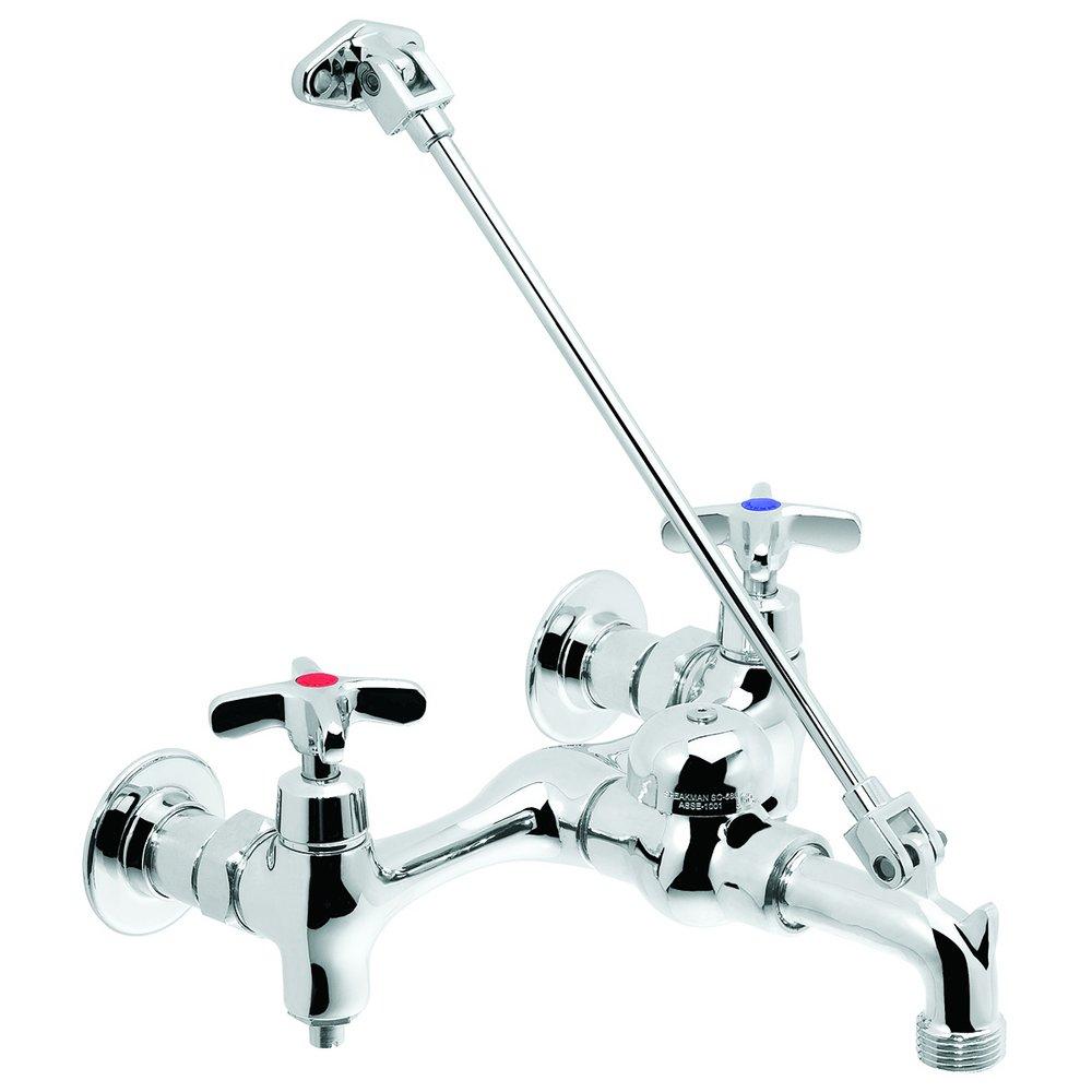 Speakman Polished Chrome Two Cross Handle Wall Mount Service Faucet 