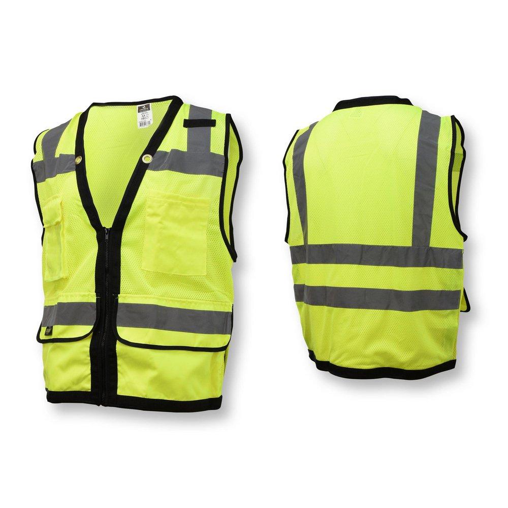 Radians Hi-Viz Green Polyester Mesh Surveyor Safety Vest in Hi-Viz Green 