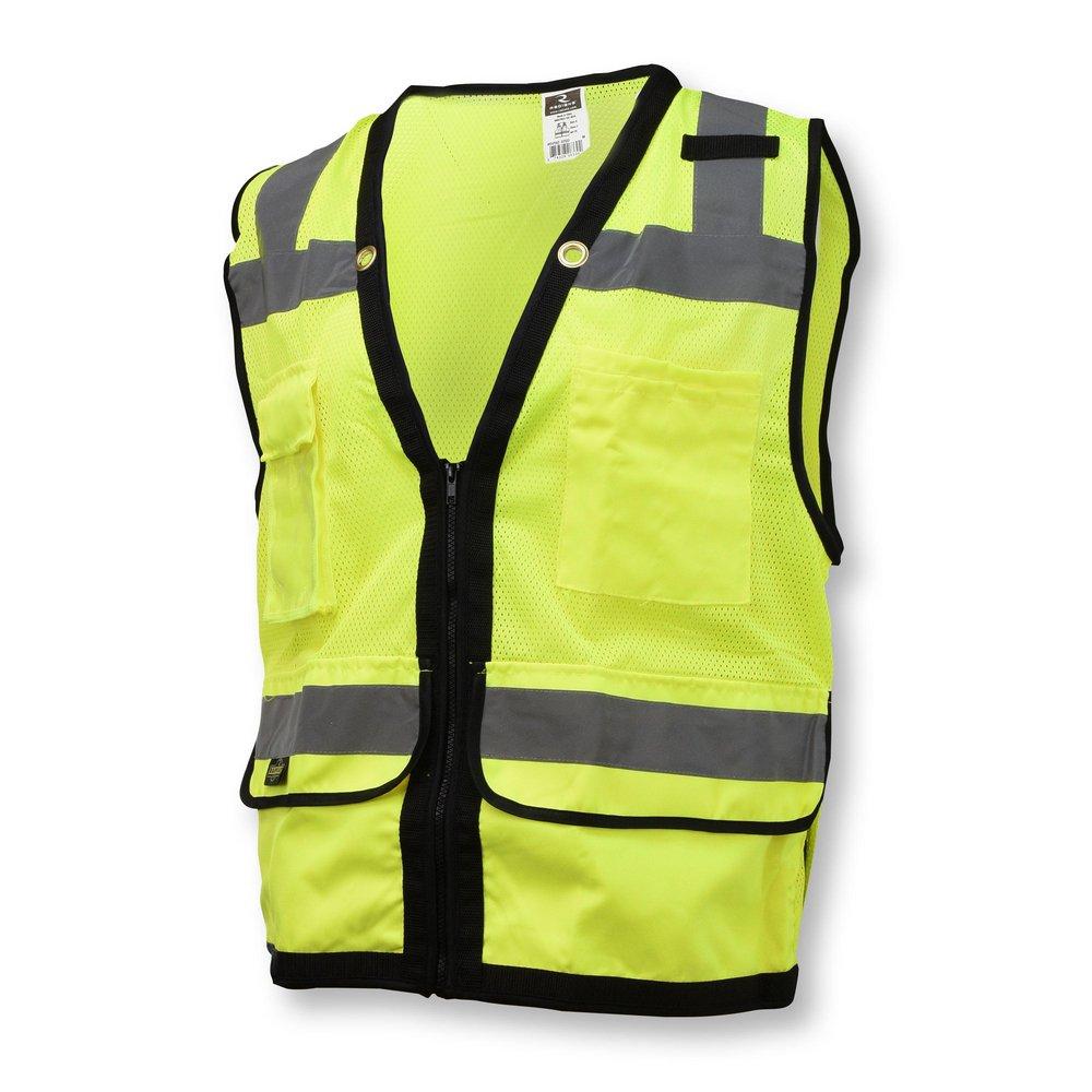 Radians Hi-Viz Green Polyester Mesh Surveyor Safety Vest in Hi-Viz Green 