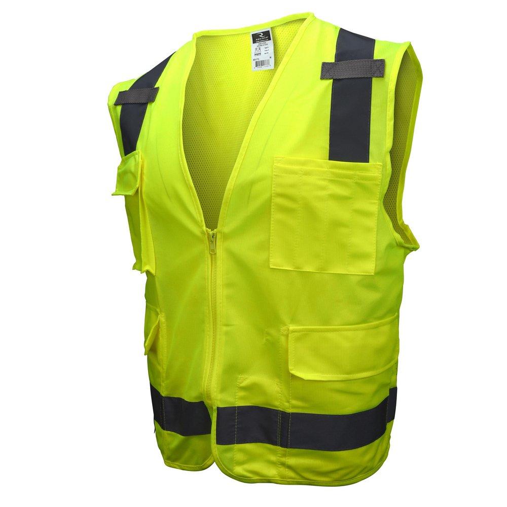 Radians Hi-Viz Green Polyester Mesh Surveyor Safety Vest in Green 