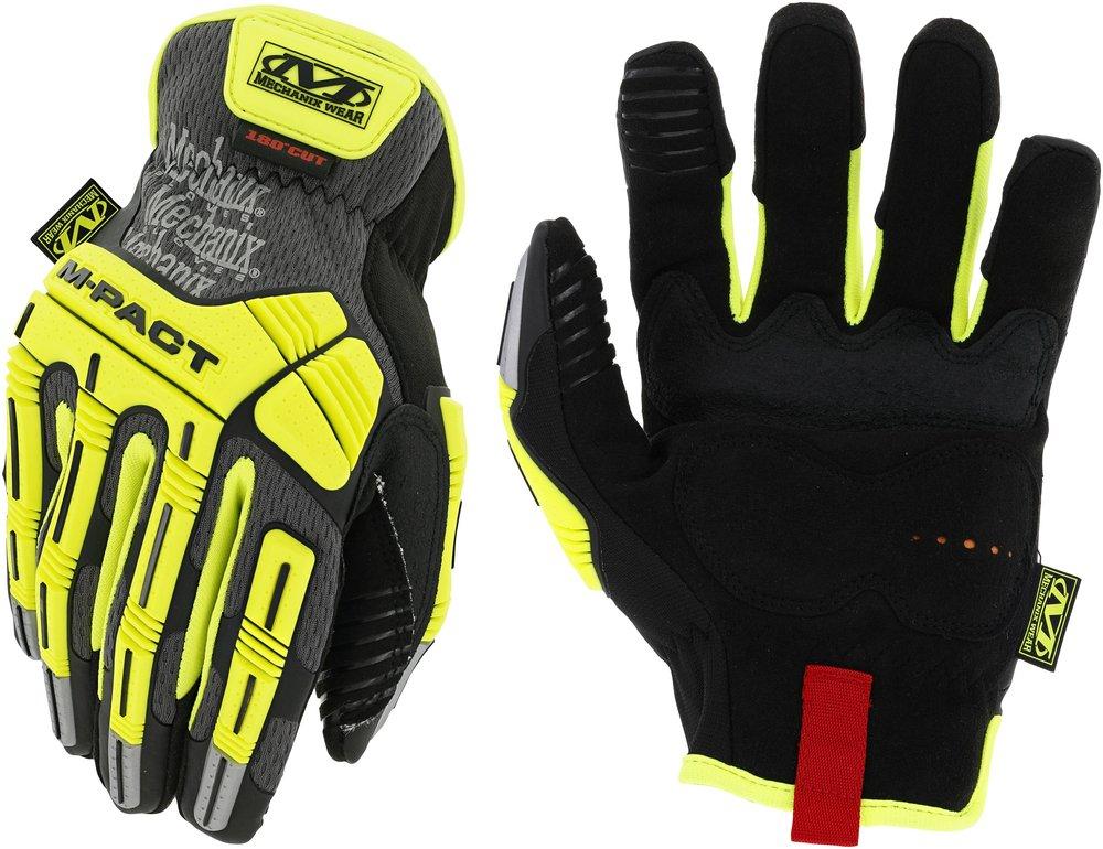 Mechanix Wear Hi-Viz Yellow Synthetic Leather and TrekDry&reg; Cut Resistant Elastic Cuff Mechanics Gloves in Hi-Viz Yellow 