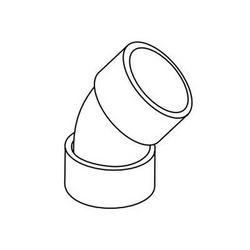 2 in. Hub Plastic 45 Degree Elbow