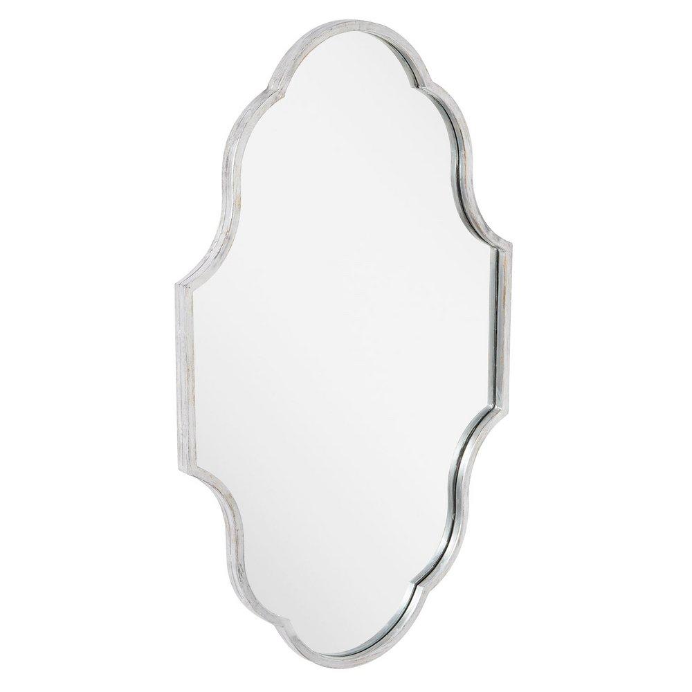Signature Hardware Antique Silver 22-3/4 x 37-1/4 x 1 in. Irregular Decorative Vanity Mirror 