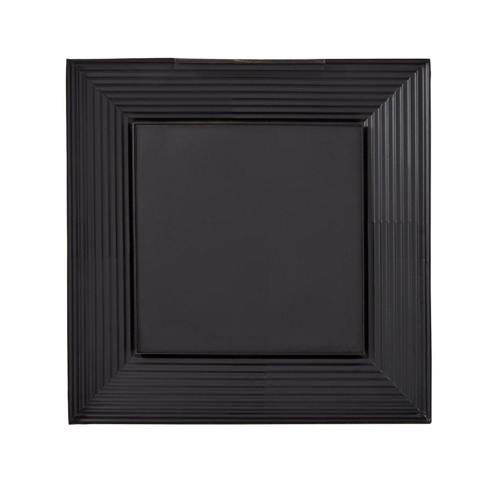 Signature Hardware Black Powder Coat 29-1/4 x 29-1/4 x 3-1/2 in. Square Decorative Vanity Mirror 