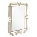 Signature Hardware Gold Leaf 36 x 36 x 7/8 in. Round Decorative Vanity Mirror 