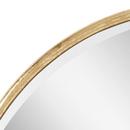Signature Hardware Gold Leaf 36 x 36 x 7/8 in. Round Decorative Vanity Mirror 