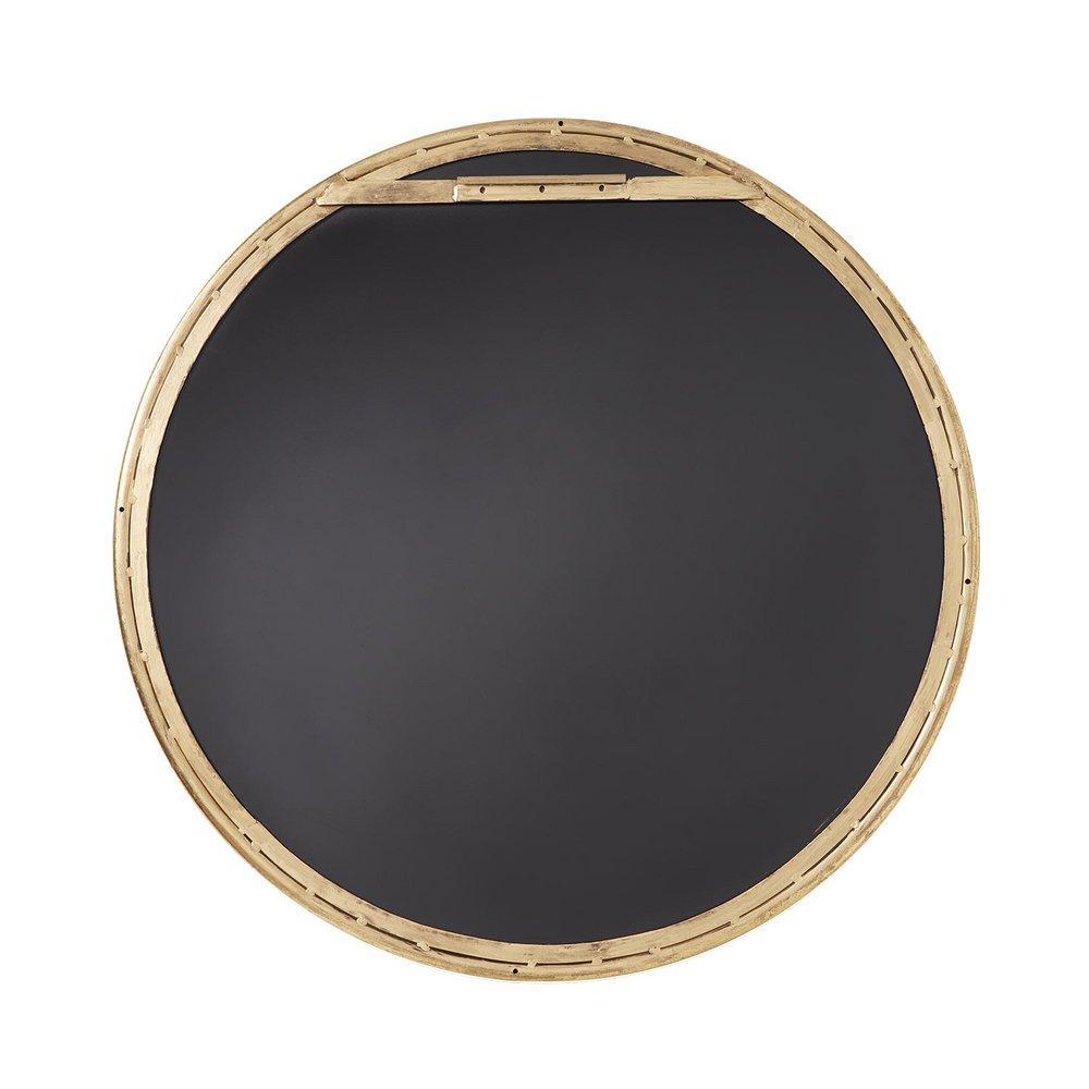 Signature Hardware Gold Leaf 36 x 36 x 7/8 in. Round Decorative Vanity Mirror 