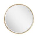 Signature Hardware Gold Leaf 36 x 36 x 7/8 in. Round Decorative Vanity Mirror 