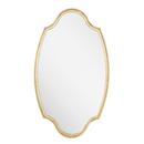Signature Hardware Gold Leaf 22 x 37-3/4 x 1-1/4 in. Oval Decorative Vanity Mirror 