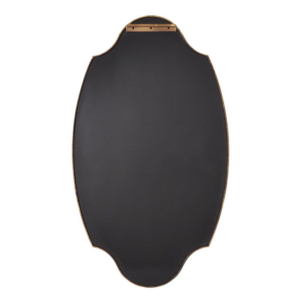 Signature Hardware Gold Leaf 22 x 37-3/4 x 1-1/4 in. Oval Decorative Vanity Mirror 