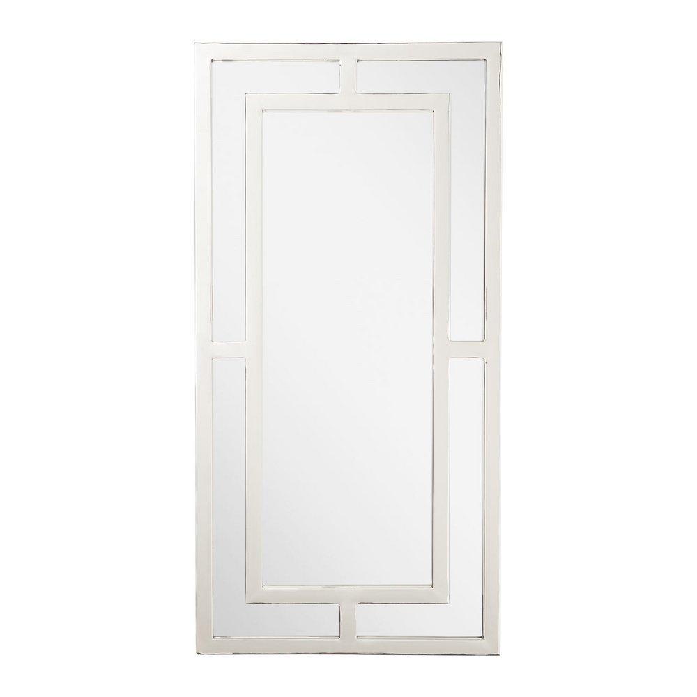 Signature Hardware Nickel 18 x 36 x 1 in. Rectangular Decorative Vanity Mirror 
