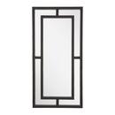 Signature Hardware Black Powder Coat 18 x 36 x 1 in. Rectangular Decorative Vanity Mirror 