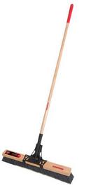 24 in. Rough Surface Push Broom with Wood Handle