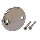 3-1/8 in. Zinc Two Hole Waste and Overflow Faceplate with Screw