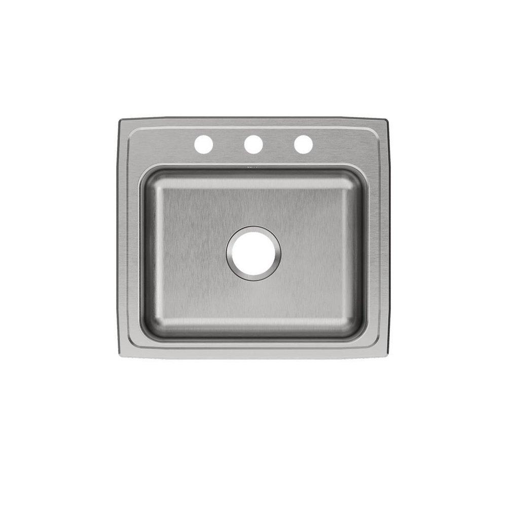 Elkay Brushed Satin 22 x 19-1/2 in. Stainless Steel Single Bowl Drop-in Kitchen Sink in Brushed Satin 