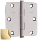3.5" x 3.5" Solid Brass 1/4" Radius Corner Plain Bearing Mortise Hinge - Single Hinge 