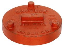 12 in. Grooved 1000 psi  Rust Inhibiting Painted Ductile Iron Cap