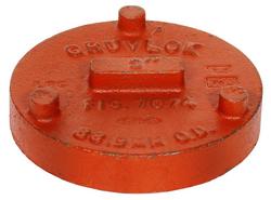 12 in. Grooved 1000 psi  Rust Inhibiting Painted Ductile Iron Cap