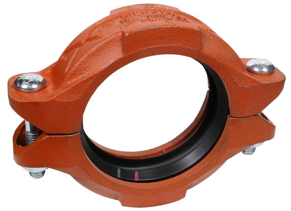 Gruvlok 5-5/8 in. Grooved Hot Dipped Zinc Galvanized Coated Ductile Iron Coupling with EPDM Gasket 