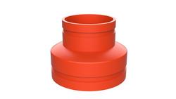 10 x 6 x 6 in. Grooved Schedule 40 Standard Domestic Rust Inhibiting Painted Ductile Iron Concentric Reducer