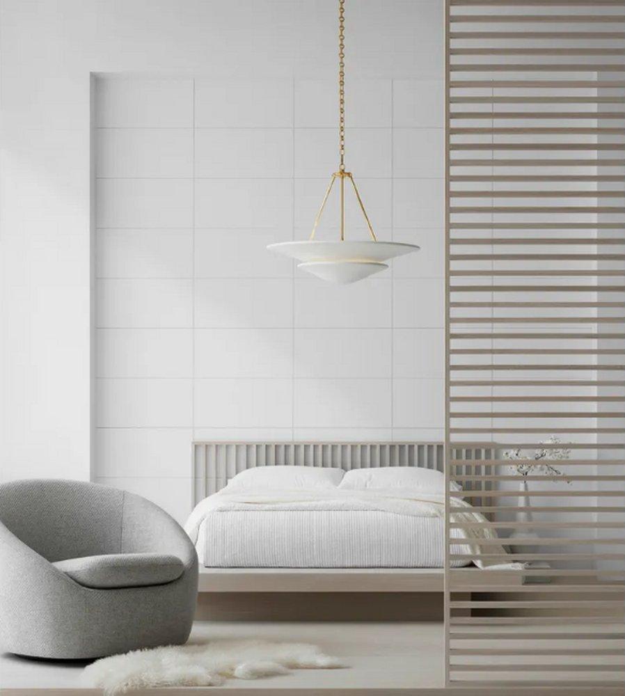 Visual Comfort & Co. Signature Bronze 25 x 32 in. 40W 6-Light Modern Chandelier 