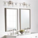 3 Light 24" Wide Bathroom Vanity Light with Clear Seedy Glass 