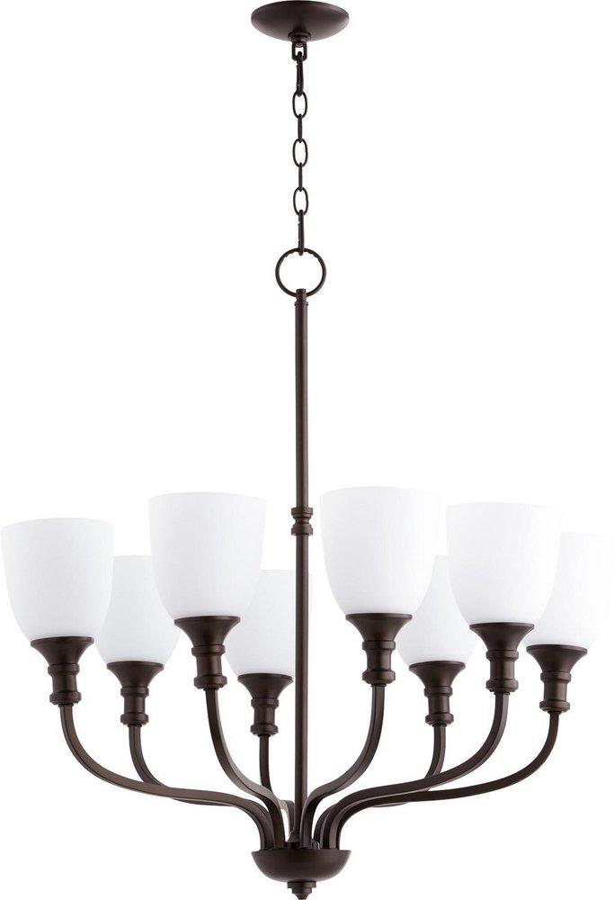 Richmond 8 Light 31" Wide Chandelier with Satin Opal Shade 