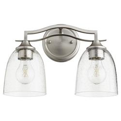 100W 2-Light Medium E-26 Vanity Fixture in Satin Nickel