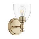 Quorum International Aged Brass 100W 1-Light 9 in. Wall Sconce 