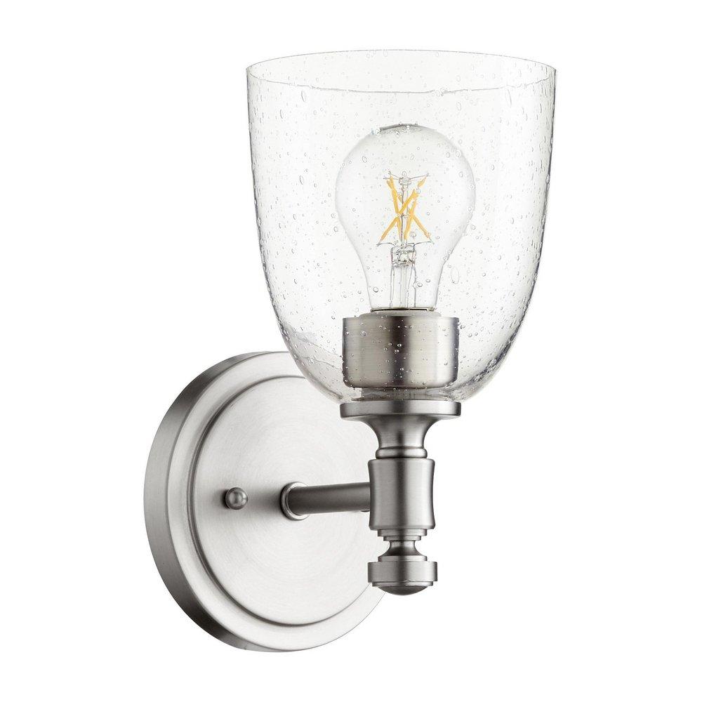 Quorum International Satin Nickel 100W 1-Light 9 in. Wall Sconce 