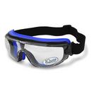Polycarbonate and Rubber Safety Goggles in Black Frame with Clear Lens