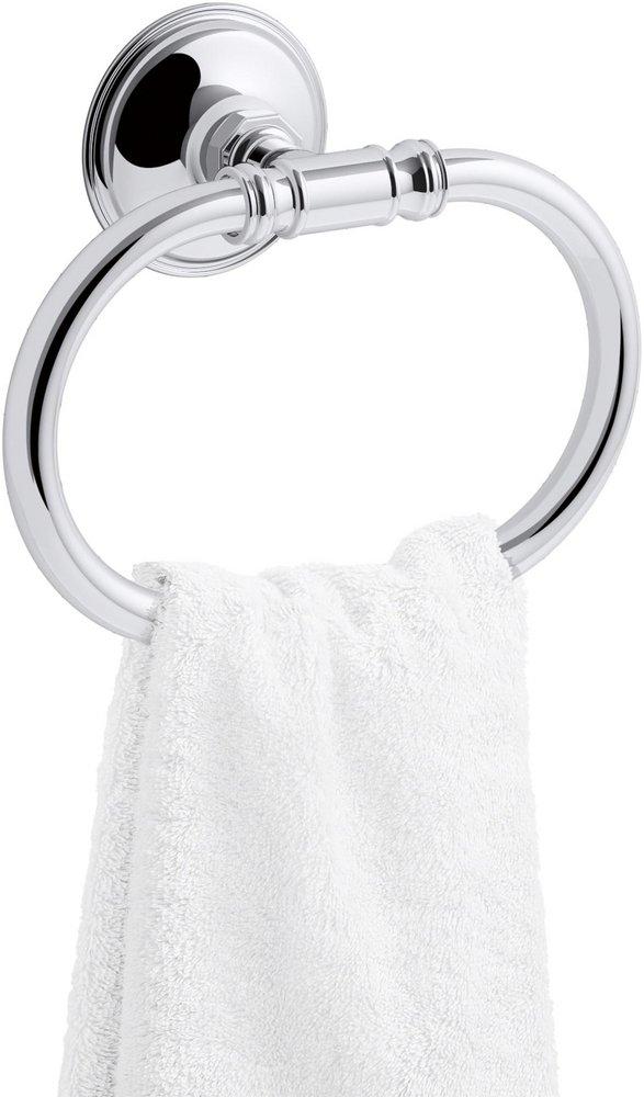 Oval Closed Towel Ring in Polished Chrome 