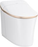 KOHLER White/Sunrise Gold 0.87 gpf Elongated Floor Mount One Piece Toilet 