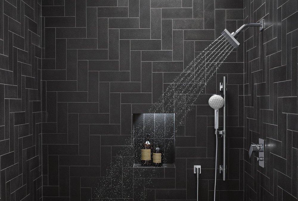 KOHLER Matte Black Single Function Katalyst&reg; Showerhead 