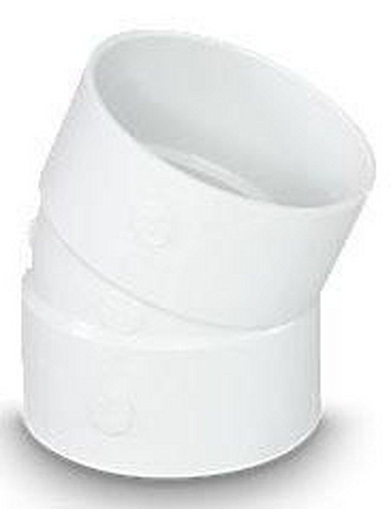 Multi-Fittings Corporation Hub SDR 35 PVC Solvent Weld Sewer 22-1/2 Degree Elbow 